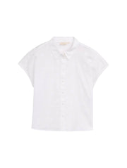TOM TAILOR DENIM EMBROIDERED COTTON SHIRT white